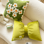 M.life ins客厅沙发蝴蝶结抱枕靠垫花朵靠枕卧室床头靠枕腰枕枕芯