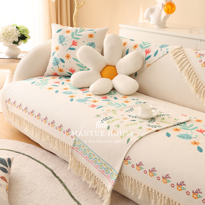 棉麻Vantage繁花沙发垫