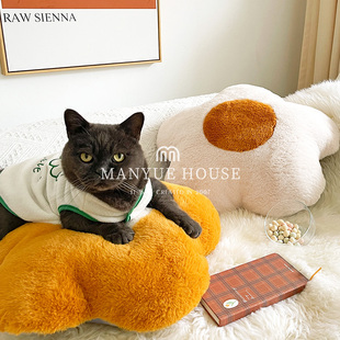 M.life 撸猫感兔绒花朵抱枕沙发靠背卧室床头靠垫含芯 王炸性价比