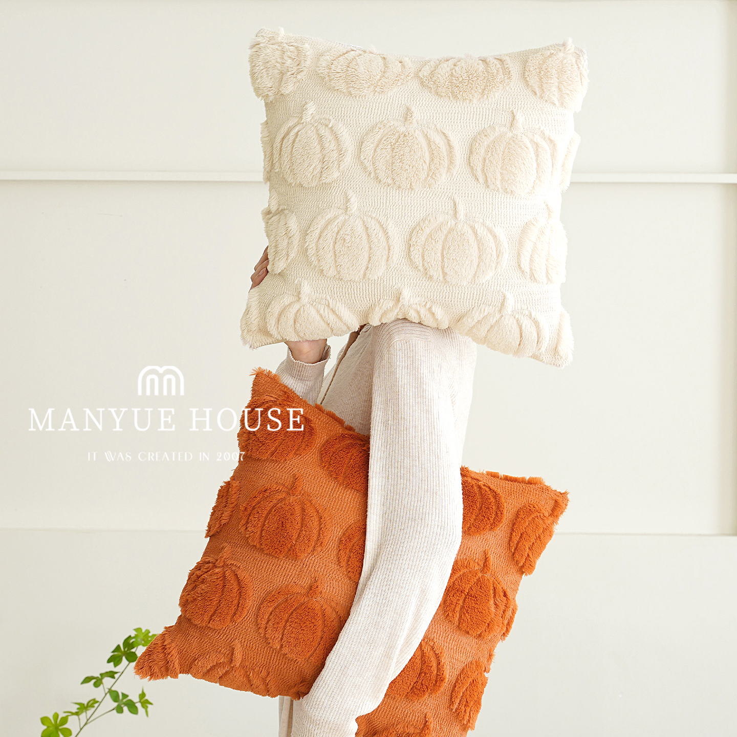 蔓越家客厅沙发南瓜抱枕靠垫