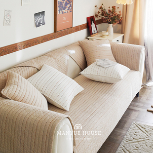 M.life 复古全棉沙发垫简约沙发套罩巾坐垫纯棉通用垫子 Timelsee