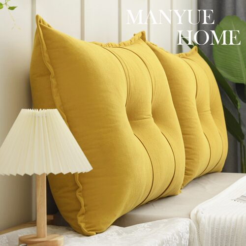 腰靠背ins奶油色床头组合靠垫