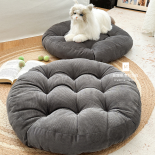 M.Life 简约灯芯绒榻榻米垫圆蒲团垫凳子椅垫打坐垫布艺加厚垫子