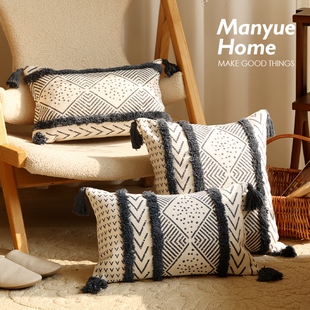 抱枕抱枕套沙发靠垫靠枕外贸款 复古民宿设计师款 草间棉麻 M.life