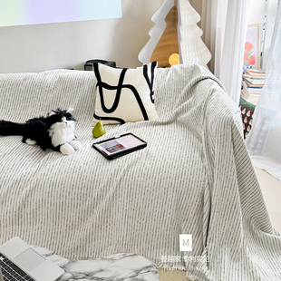 盖布 沙发巾全铺沙发套罩雪尼尔沙发垫全包一片式 M.life 中古条纹