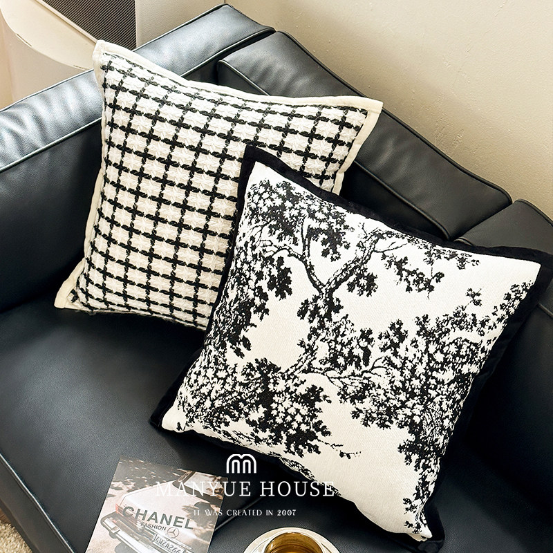 抱枕套不含芯法式绣花抱枕靠垫