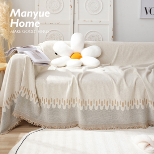 M.life ins沙发盖布防滑万能全包沙发套罩雪尼尔沙发巾 春风有信