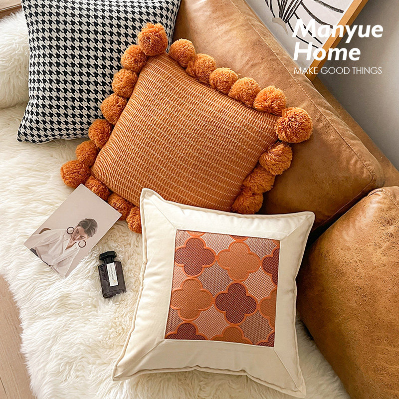 蔓越家 北欧ins网红款长条抱枕抱枕套含芯沙发针织靠垫套午睡靠枕