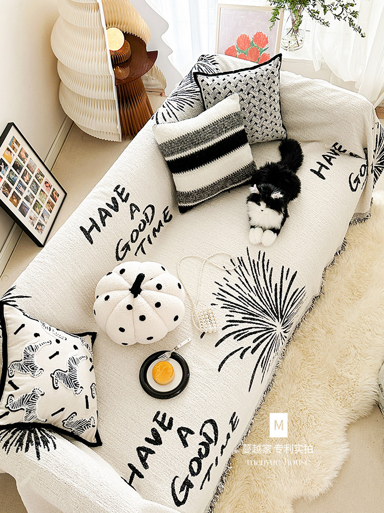 ife 一不的烟l火 高级样感沙发垫套罩全包盖布巾四季通用沙