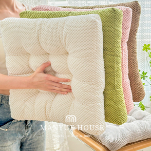 北欧ins豆豆绒阳台飘窗蒲团垫毛绒坐垫加厚椅垫坐墩餐椅垫 life