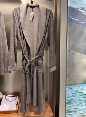 NS44L591爱慕先生24AW绅士格纹男士休闲家居系绳家居长睡袍2280