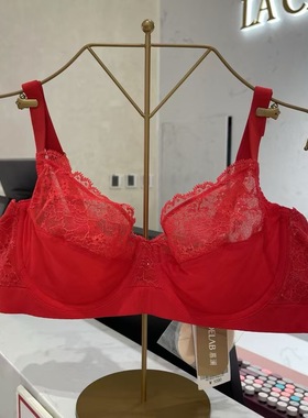AD13F21爱慕慕澜红品红色内衣蜜恋花园3/4薄杯大罩杯文胸原1090