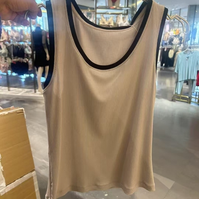 爱慕正品24新款AM719781焕然女士U领柔软撞色百搭贴身打底背心