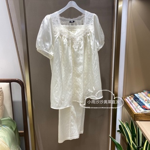 分身LC46XF1棉 兰卡文女士家居服套装 短袖 长裤 桑蚕丝