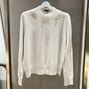 爱慕LC72YQ2兰卡文山羊绒衫 镂空刺绣保暖打底上衣保暖打底女4900