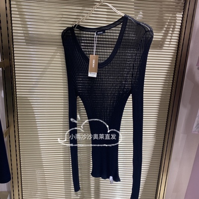 专柜 高端兰卡文  BC72AT1女士圆领长袖针织打底衫薄款 透视1880