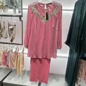 爱慕高端兰卡文LACLOVER新品 LC46YF1加冕传奇奢华丝绒睡衣套装