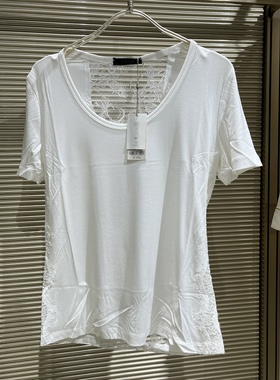 LC72SD1 LACLOVER兰卡文蕾丝美背短袖上衣性感透视女2200现货