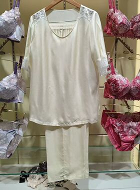 新款华歌尔WD60E5女式短袖睡衣家居服套装细腻滑爽凉快1199