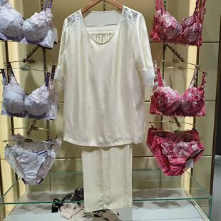 新款华歌尔WD60E5女式短袖睡衣家居服套装细腻滑爽凉快1199