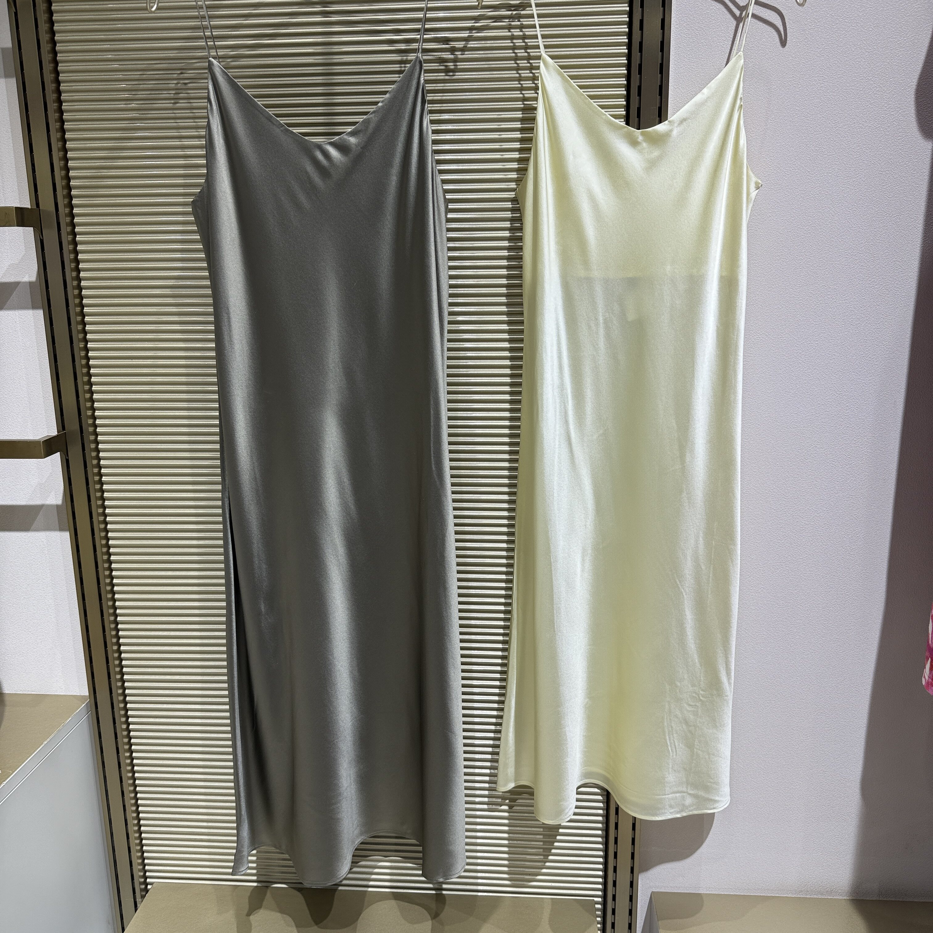 专柜正品爱慕AM427281真丝长款吊带睡裙 连衣裙女 胸前双层 1699