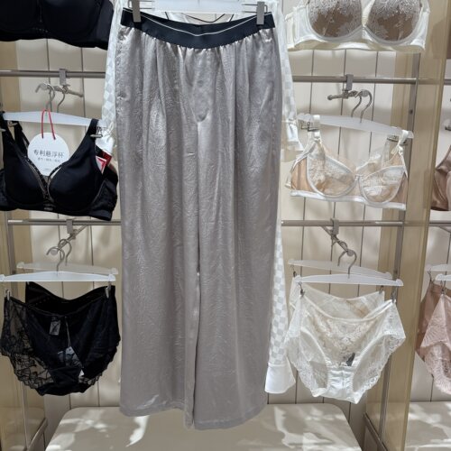 专柜正品爱慕AM47C662蔚蓝遐想女春夏可外穿休闲醋酸家居长裤699