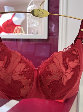华歌尔 WB12F4 无钢圈3/4模杯轻盈透气舒适聚拢文胸本命年红699