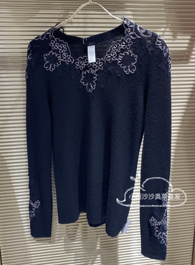 LACLOVER兰卡文秋梦轻浅系列圆领长袖羊绒衫保暖上衣秋季LC72TH1