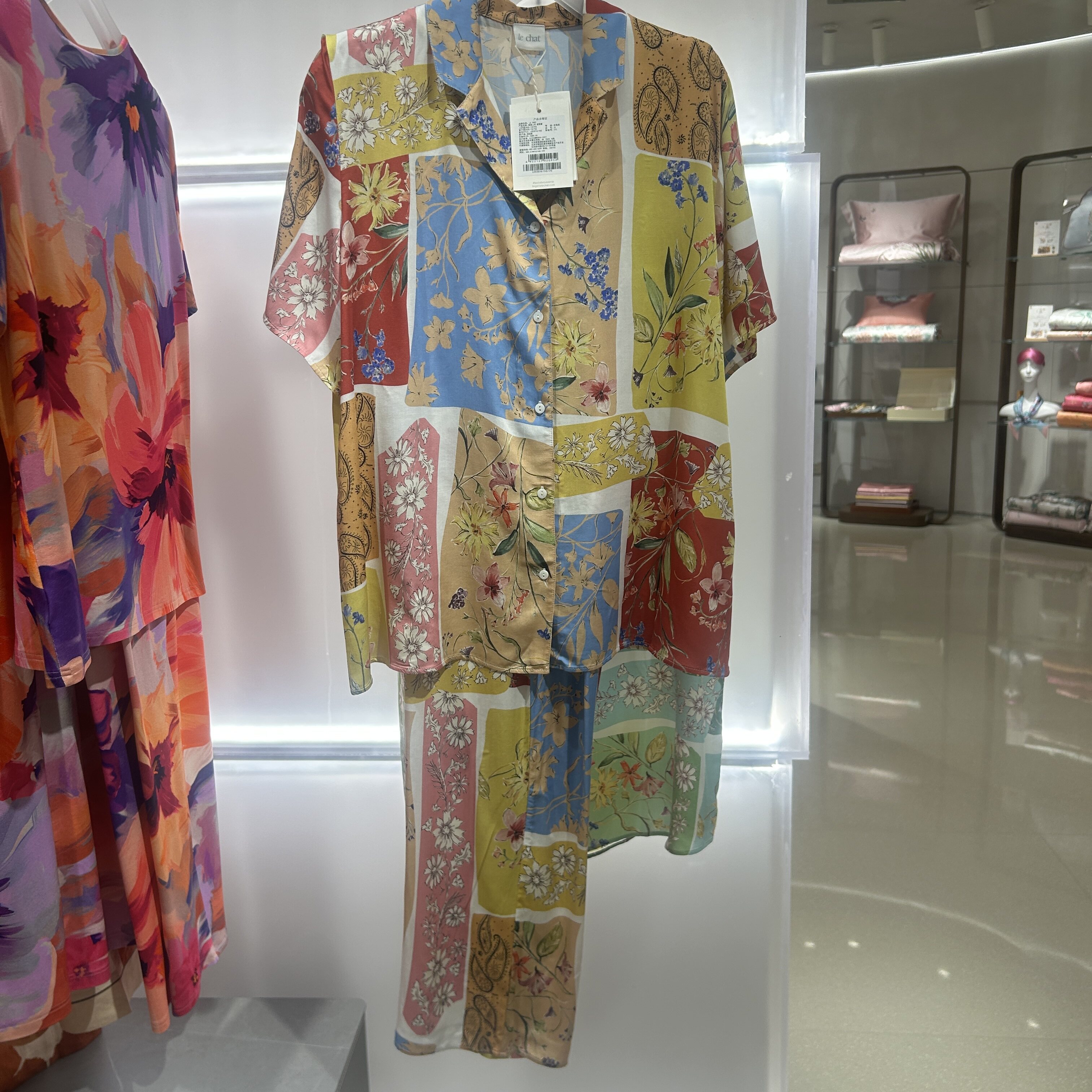 LA CLOVER兰卡文25款LECHAT绵绸凉感LESS916女士睡衣家居服套装 女士内衣/男士内衣/家居服 睡衣/家居服套装 原图主图