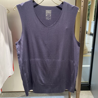 ZBN11DB7爱慕男士保暖无痕V领背心暖衣护肚护背双层打底上衣背心