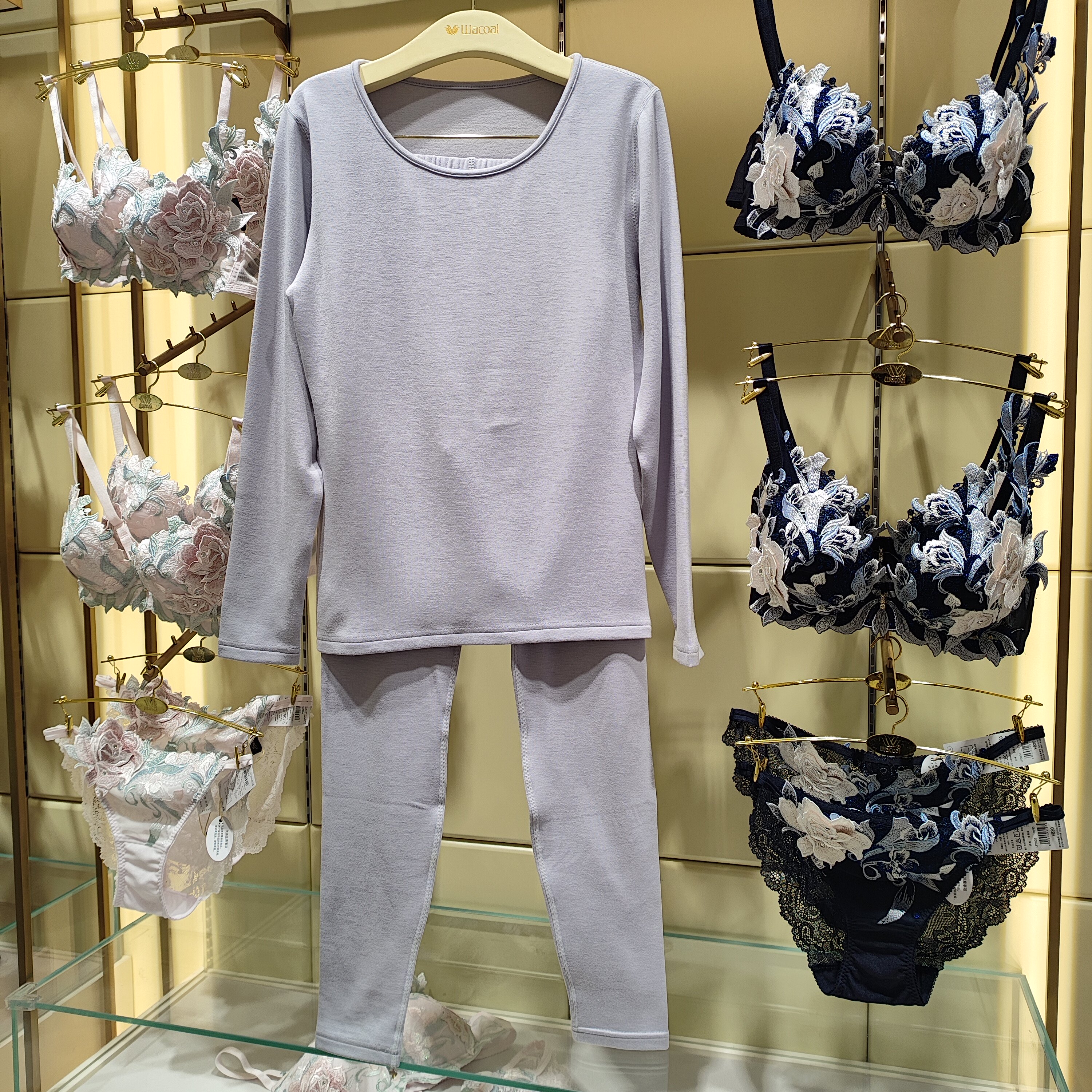 25新款华歌尔WV02F5保暖衣裤套装含山羊绒舒适修身打底女式599