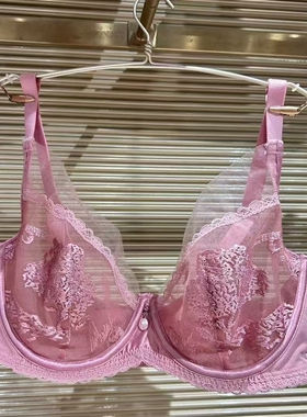 AD130201爱慕慕澜内衣女 大胸显小性感蕾丝薄款透视文胸胸罩透气