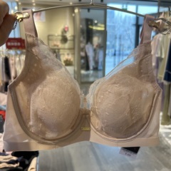 爱慕25春夏女士4/4软钢圈薄衬垫大胸显小花瓣文胸AM13A701