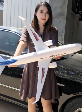 超大号音乐灯光A3801100/120C919客机飞机模型礼品摆件大飞机玩具
