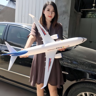 超大号音乐灯光A3801100/120C919客机飞机模型礼品摆件大飞机玩具