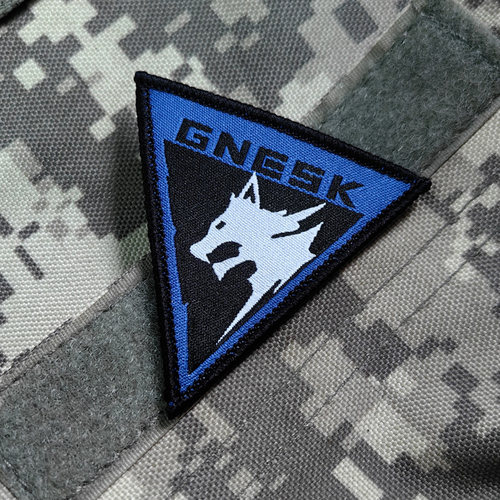 暗夜突围白狼连队黑金国际布贴魔术贴章背包徽章补丁贴胸贴DIY