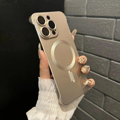 夏日超薄无边框电镀磁吸硬壳