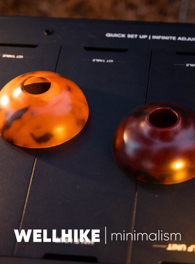 WELLHIKE复古木纹钵体灯罩PP户外露营营地居家氛围配件38GZ灯通用