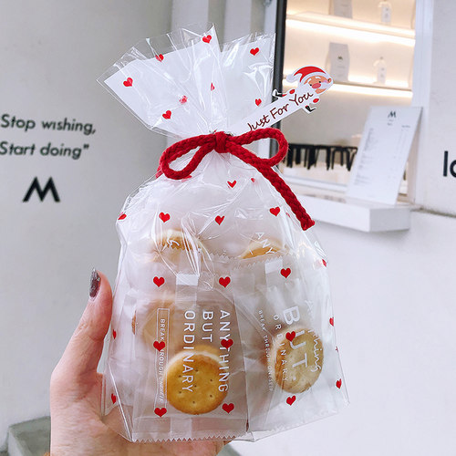 红色爱心牛轧糖牛轧糖新年包装袋