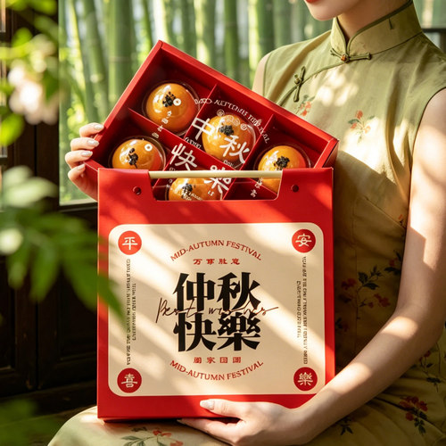 中式国风月饼礼盒包装盒