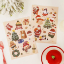 饰不干胶 袋装 圣诞节创意卡通贴纸烘焙点心曲奇饼干包装 盒糖果包装