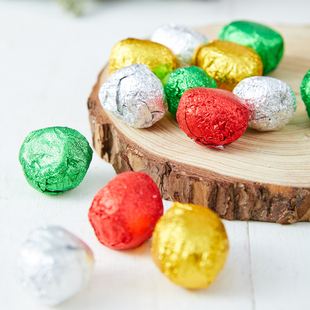 新年巧克力奶枣锡纸金色彩色铝箔纸压纹纸烘焙糖果糖纸包装纸自封