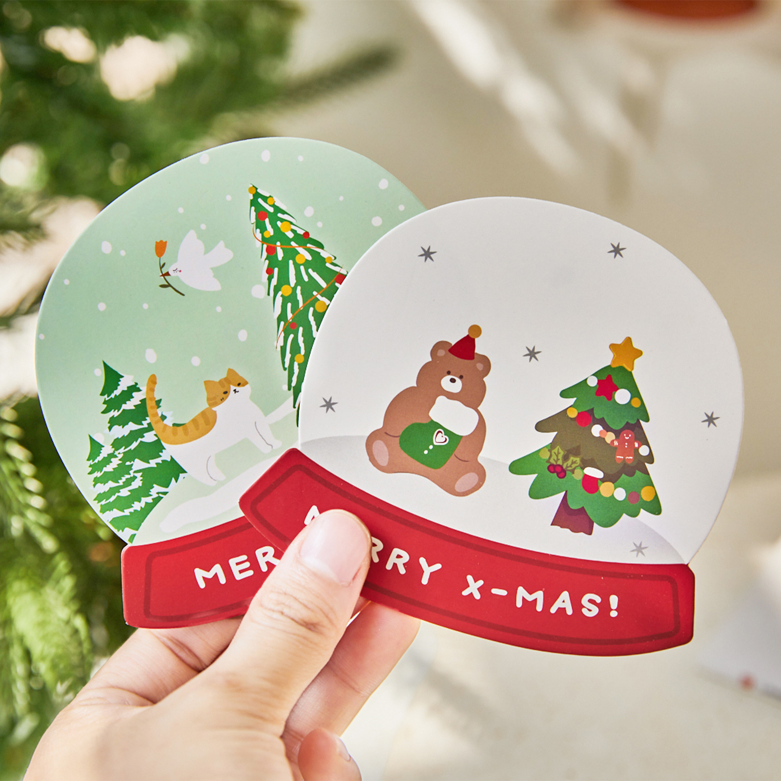 圣诞卡通贺卡祝福卡片装饰配件