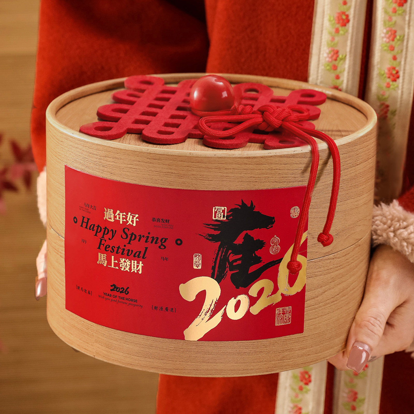 马年新年礼盒包装中式春节过年烘焙手提抱抱桶伴手礼品盒空盒定制,包装,年货礼品包装,淘宝优惠券,粉丝福利购,淘宝优惠卷