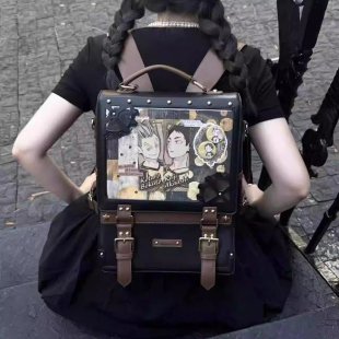 2025新痛包双肩赛博朋克复古痛包大食量吧唧学生动漫日常双肩痛包