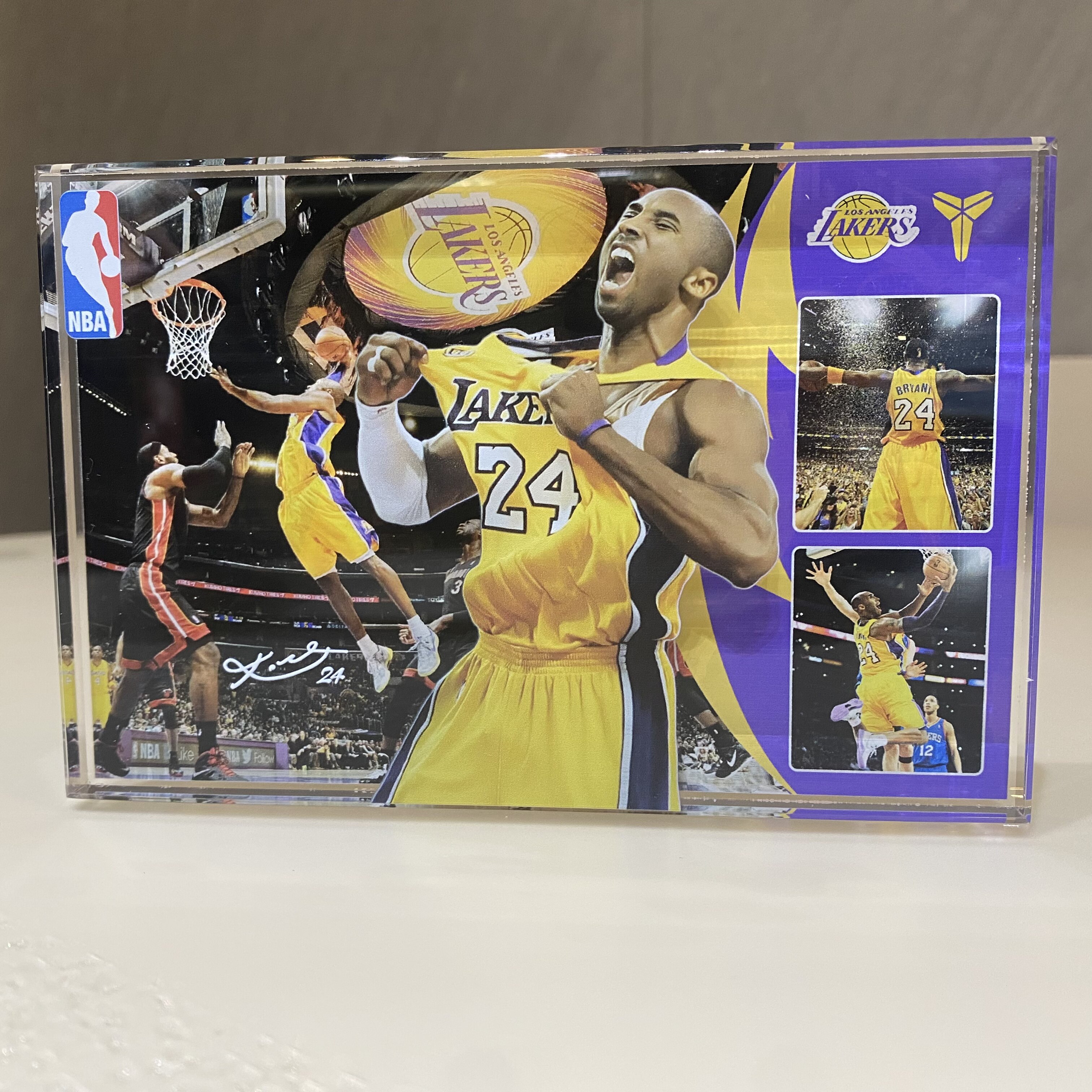科比詹姆斯艾弗森哈登球衣亚克力摆件NBA球星球衣亚克力方砖摆件