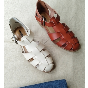 夏季 渔夫鞋 平底时尚 凉鞋 休闲百搭显瘦大码 外贸女士包头罗马凉鞋