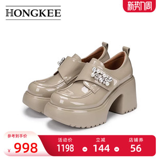 红科单鞋 厚底高跟女士深口鞋 女款 新款 HA86M102 2026春季 Hongkee