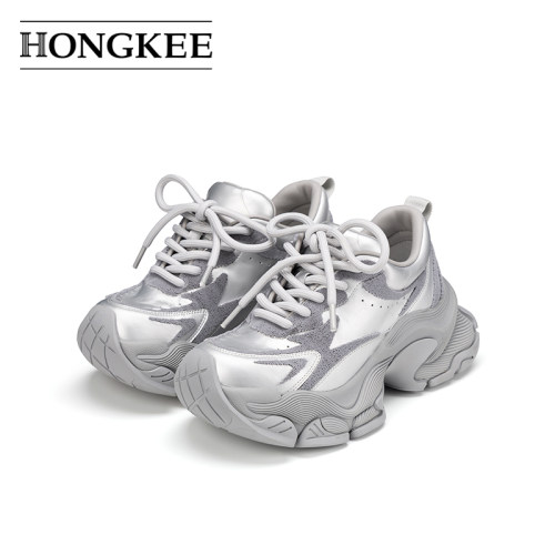 Hongkee/红科女鞋2026秋季新款厚底老爹鞋时尚款休闲鞋H836J300