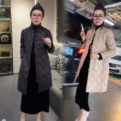 中长款国风盘扣二棉修身棉服外套